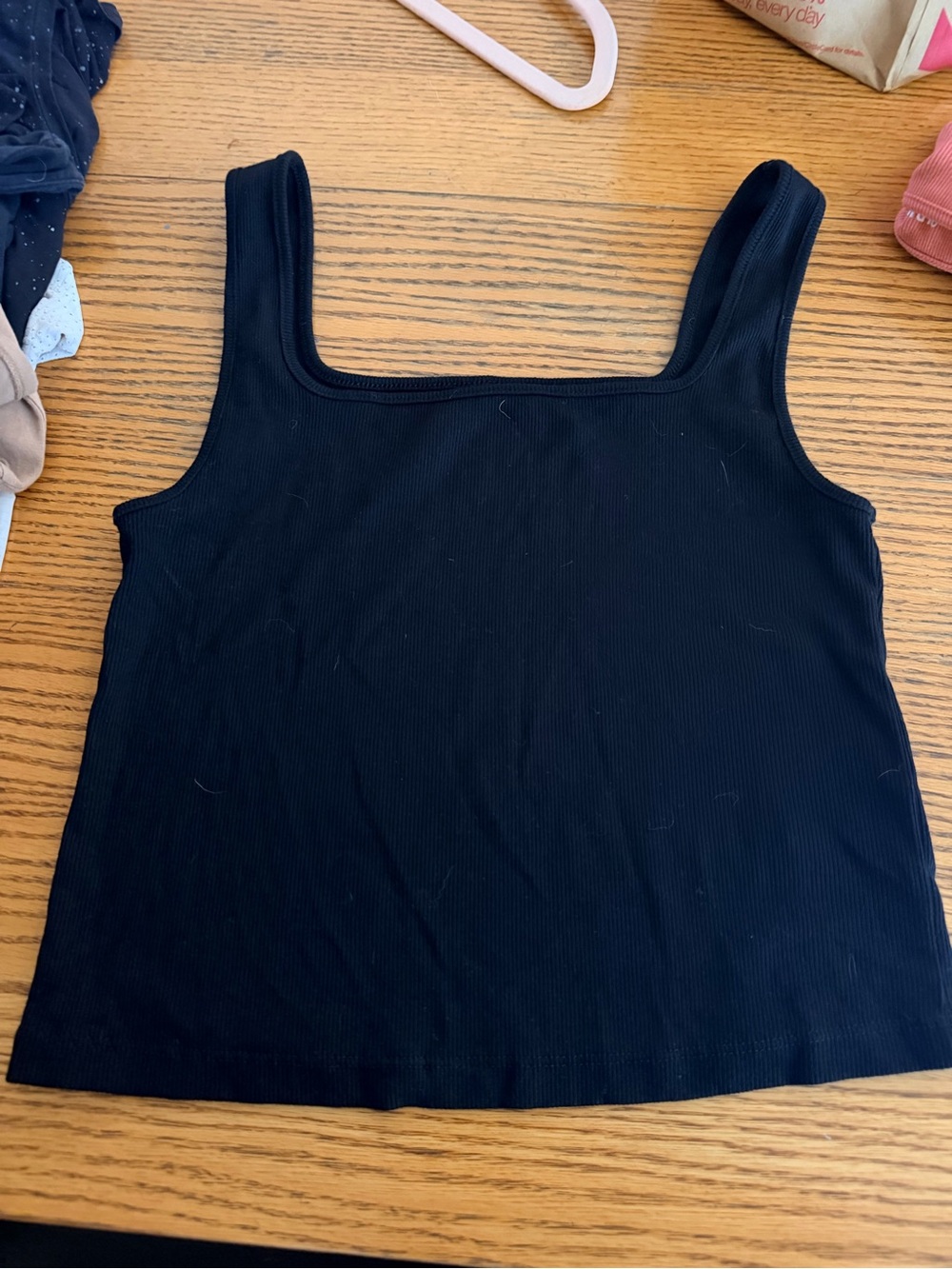 Women’s Old Navy Ribbed Tank Top - Black & Pink - Picture 2 of 6